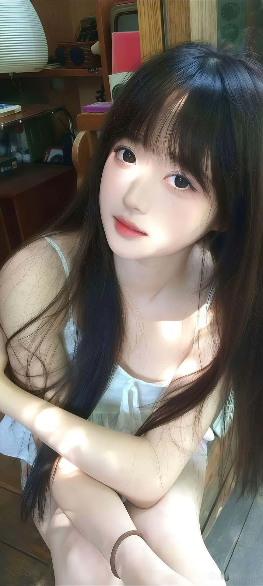 “青丝如瀑，静坐思悠”，这画面简直绝了。想象一位古装佳人，一头乌黑亮丽的长发如瀑