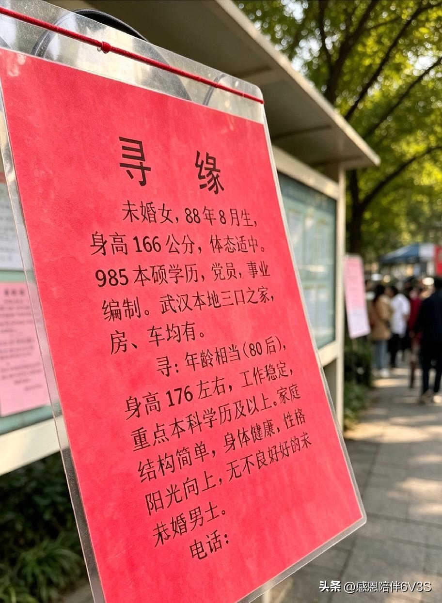 条件这么优秀的女生，居然还跑到相亲角找对象！到底是择偶要求太高，还是缘分太难遇？