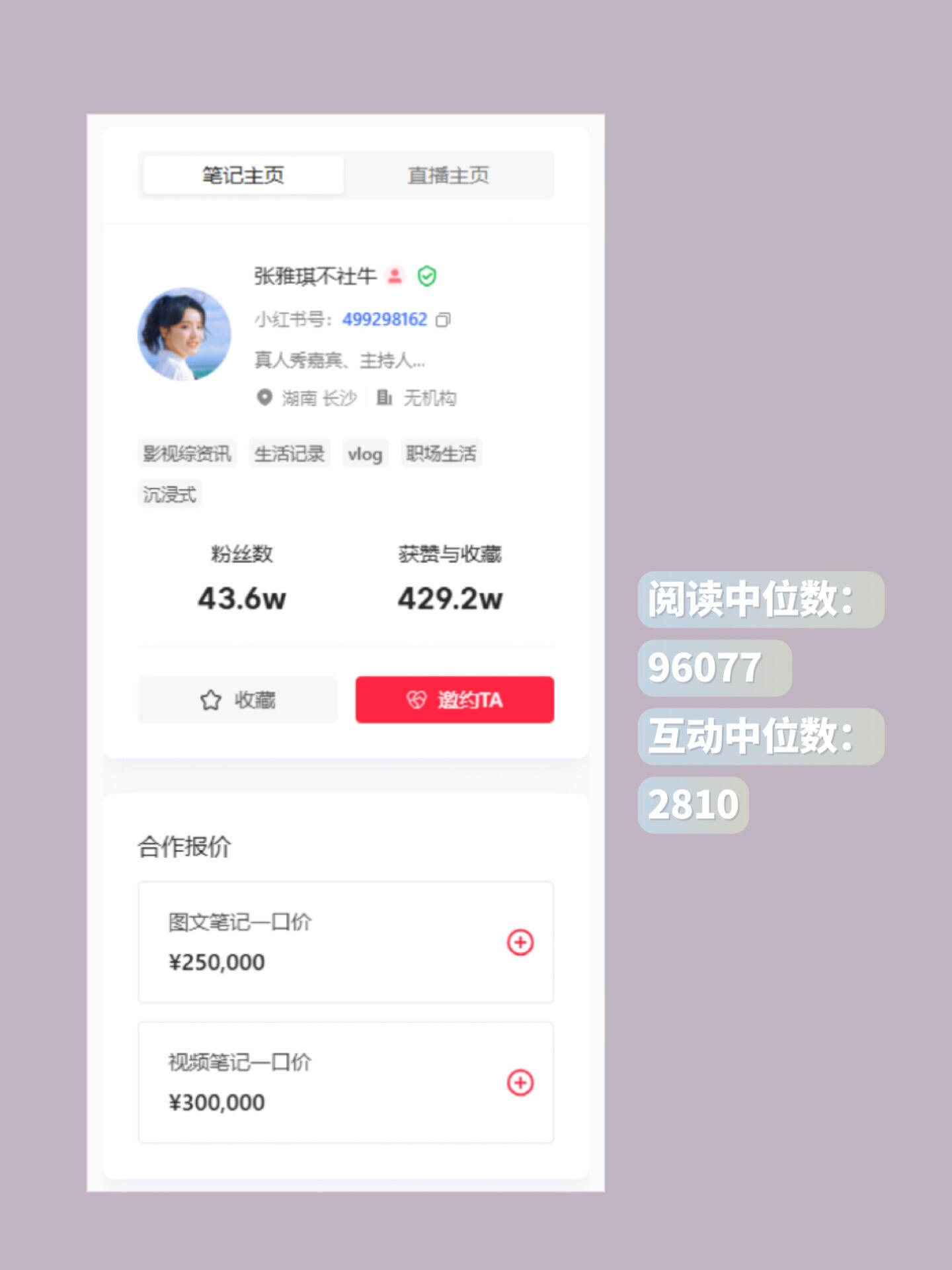 张雅琪不社牛 一条广报价💰张雅琪参加这季花少的雅琪，近半年商单7个 ​​​