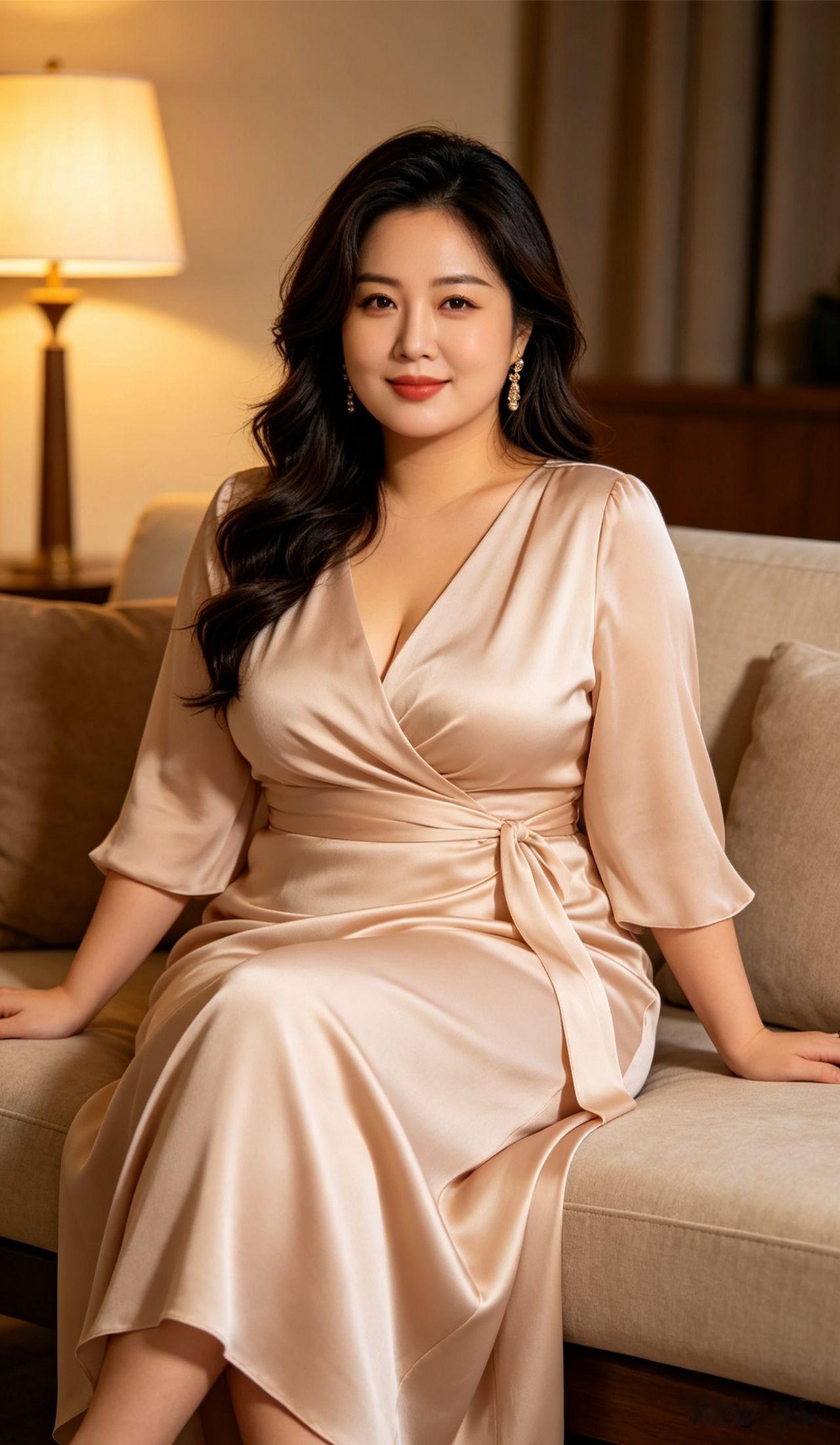 佳人媚眼模样俏，
青丝轻扬抿嘴笑。
一笑撩动心头浪，
六宫粉黛逊风骚。