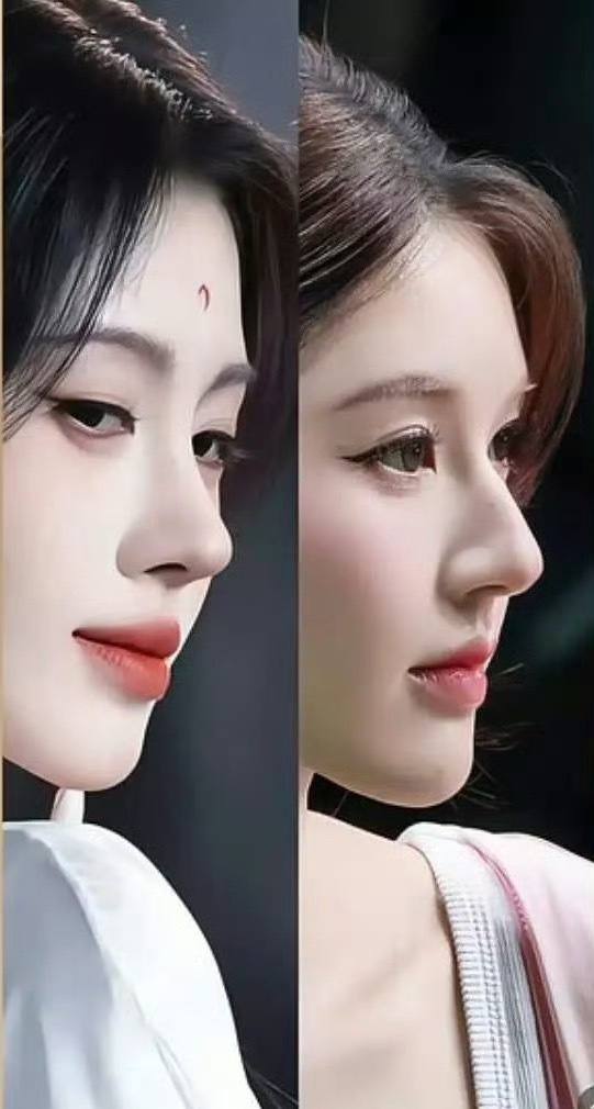 鞠婧祎和赵露思谁的侧脸更好看？ 