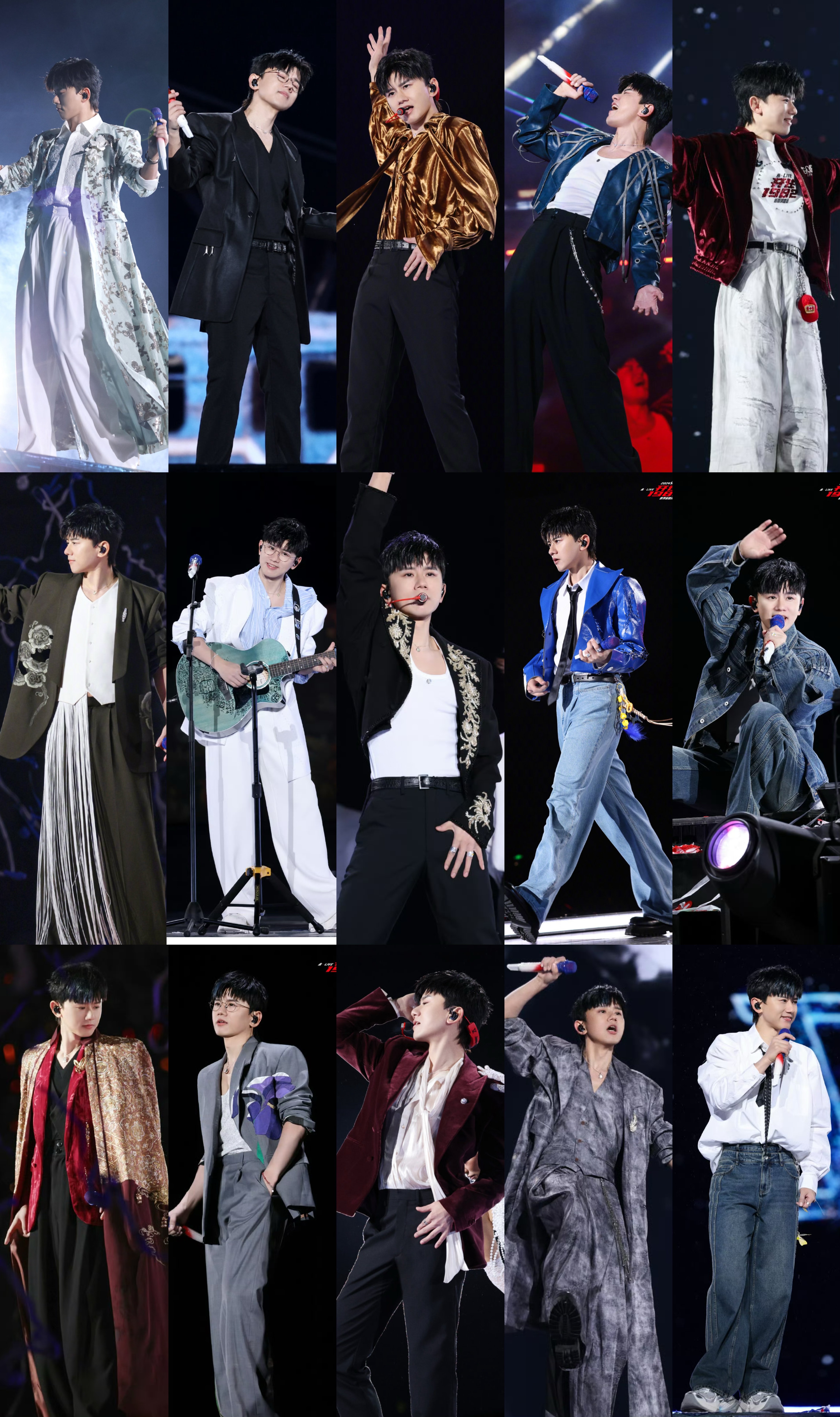 存档，张杰成都演唱会造型。 