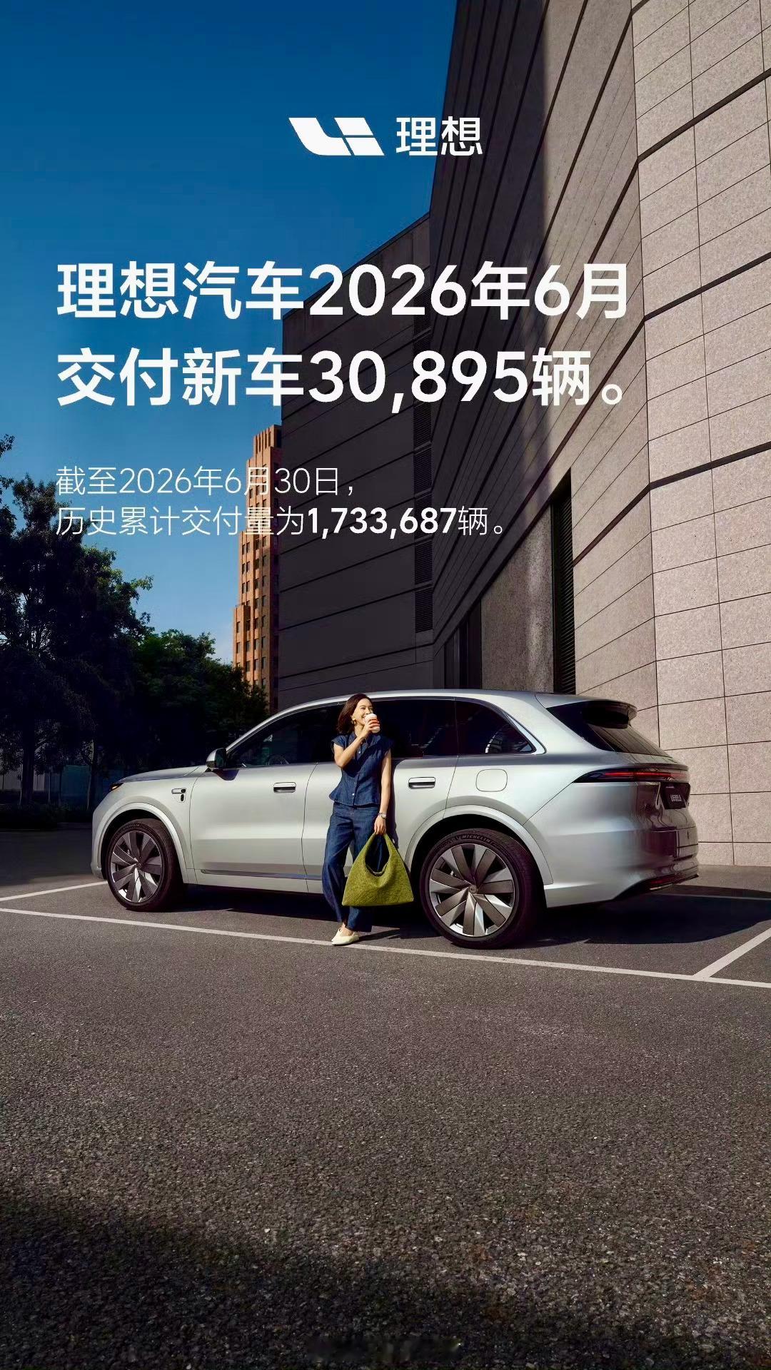 多家车企公布6月交付战报7月1日，理想汽车正式对外公布2026年6月交付成绩单。