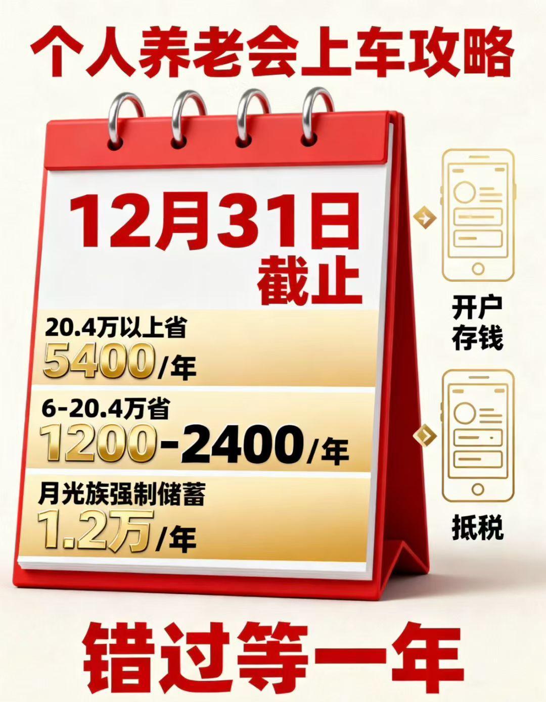 听说存12万进去，最后能连本带利加省税赚回快10万，这笔养老金的账算得我都心惊肉