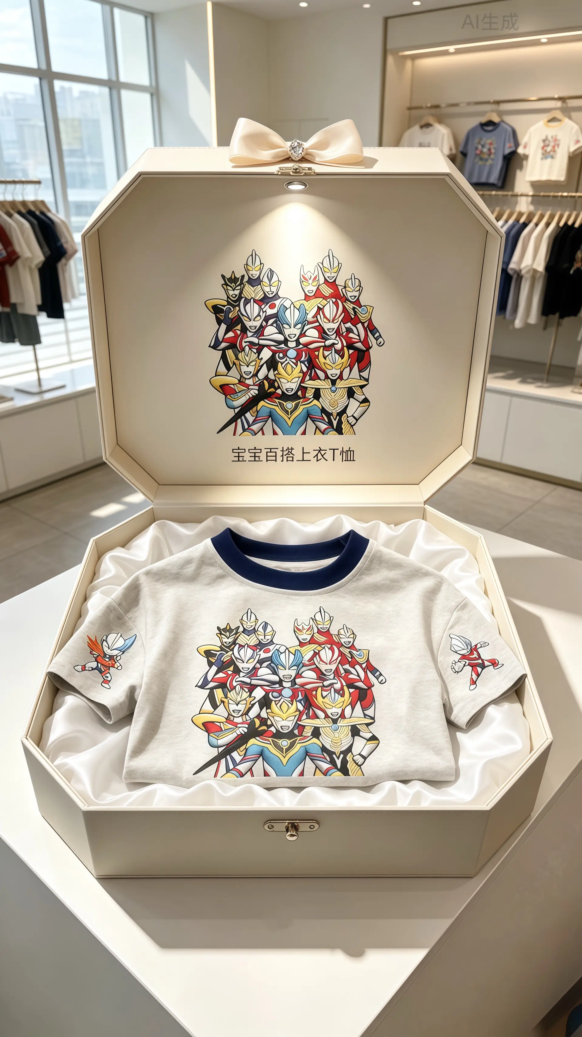 潮娃穿搭男童穿搭 短袖恤 高品质童装奥特曼