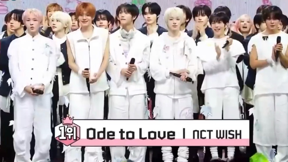 今日音乐中心一位：nct wish恭喜🎉 