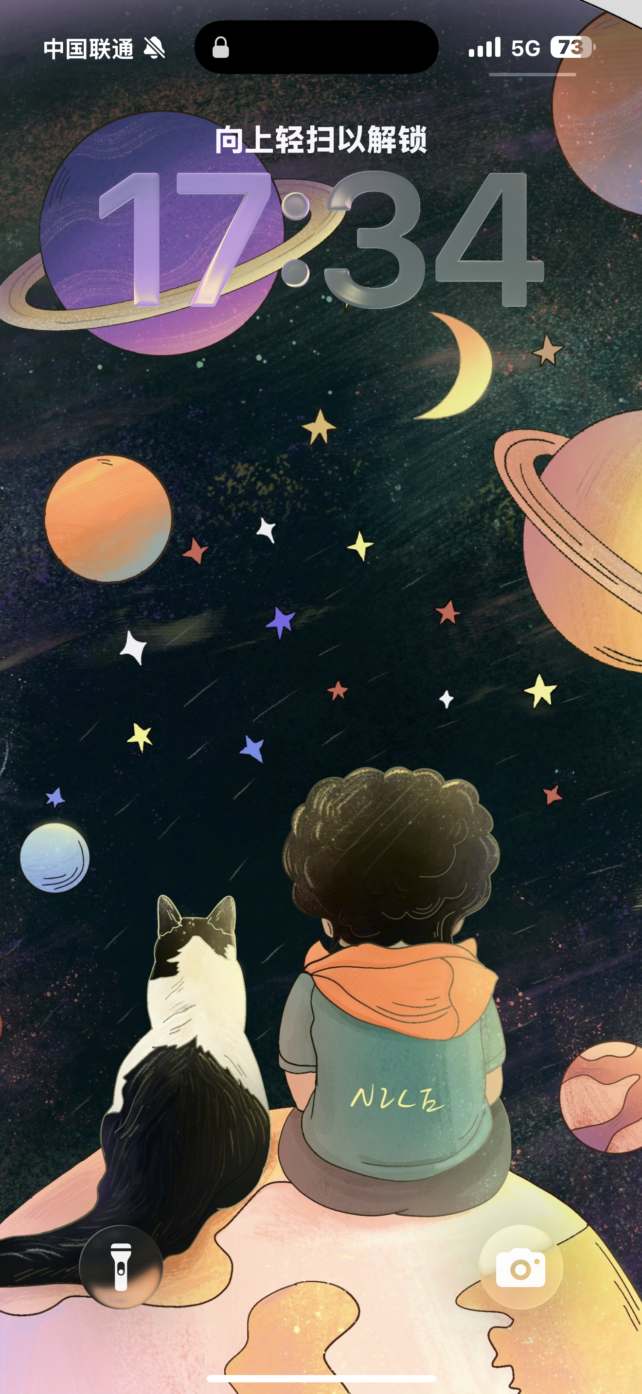 我自己用的壁纸是这张，花了800块钱找堂妹画的，致敬的是小王子