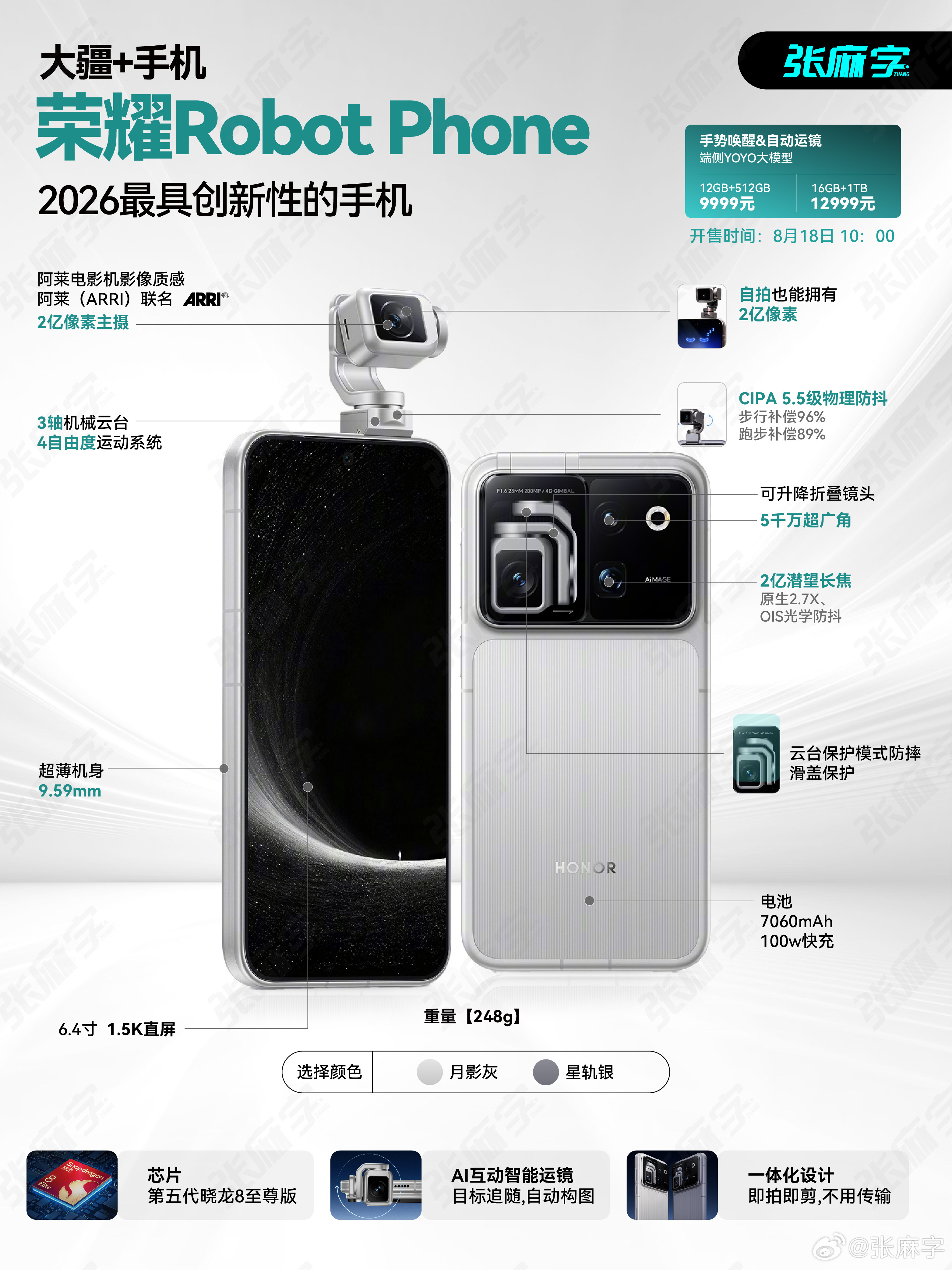 如果你正好在纠结换手机、或者考虑入手大疆，又或者打算做自媒体，那荣耀出了款带云台