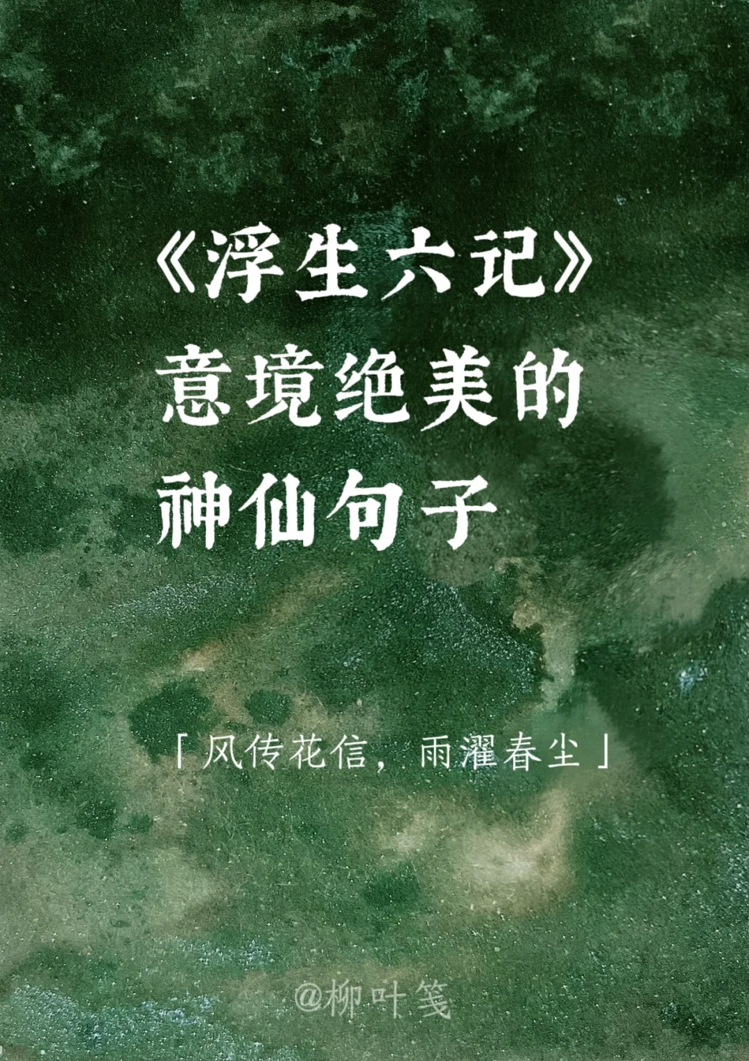 月落寒霜|《浮生六记》意境绝美的神仙句子