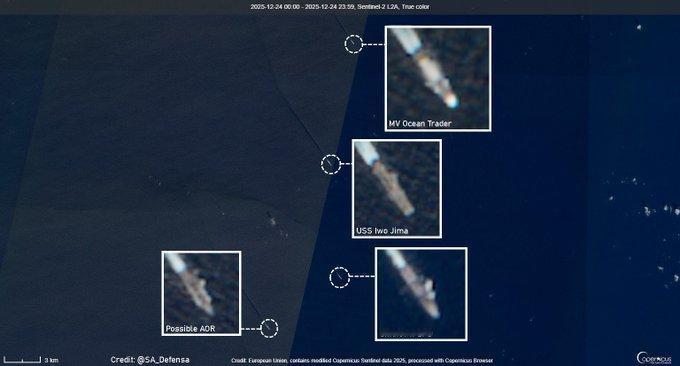 今天早些时候，卫星图像显示，由黄蜂级两栖攻击舰“硫磺岛”号（LHD-7）、圣安东