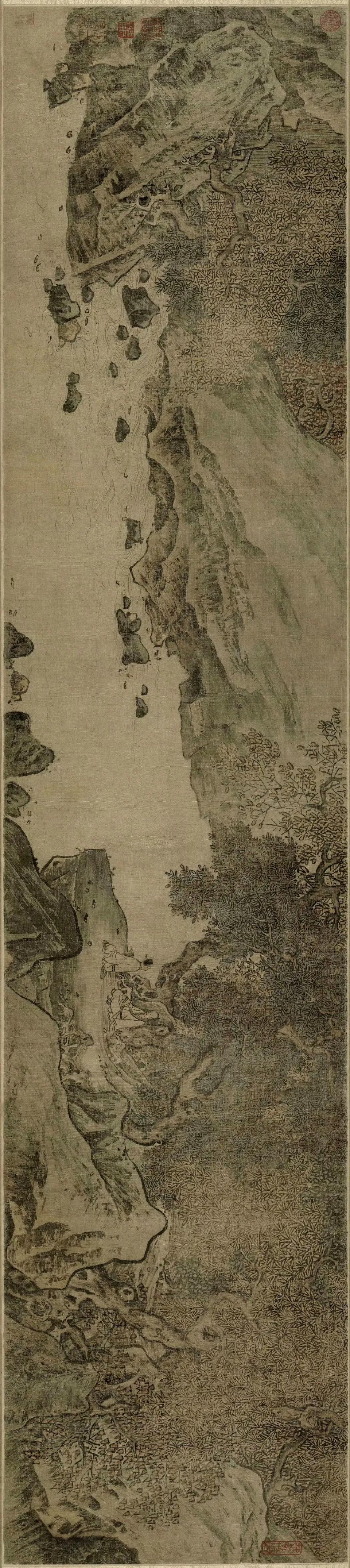 1、李唐（传)秋水濠梁图，故宫博物院藏。 ​​​
2、崔子忠扫象图，台北故宫博物