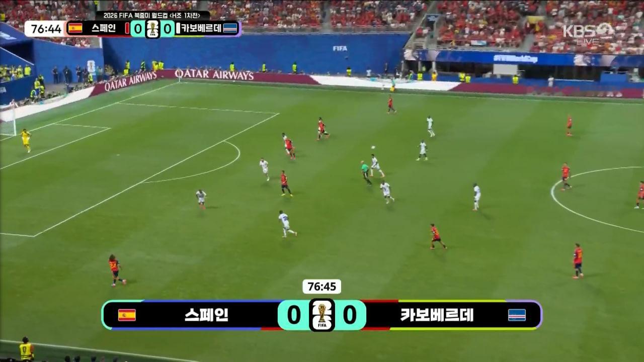 【2026美加墨世界杯 76分钟依然0-0！西班牙正在倒逼庄家对今日后续大盘进行