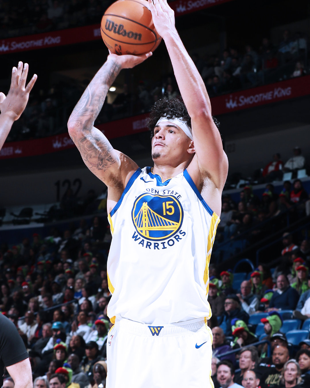 桑托斯15分，12篮板，4助攻，3盖帽，2抢断。勇士vs鹈鹕