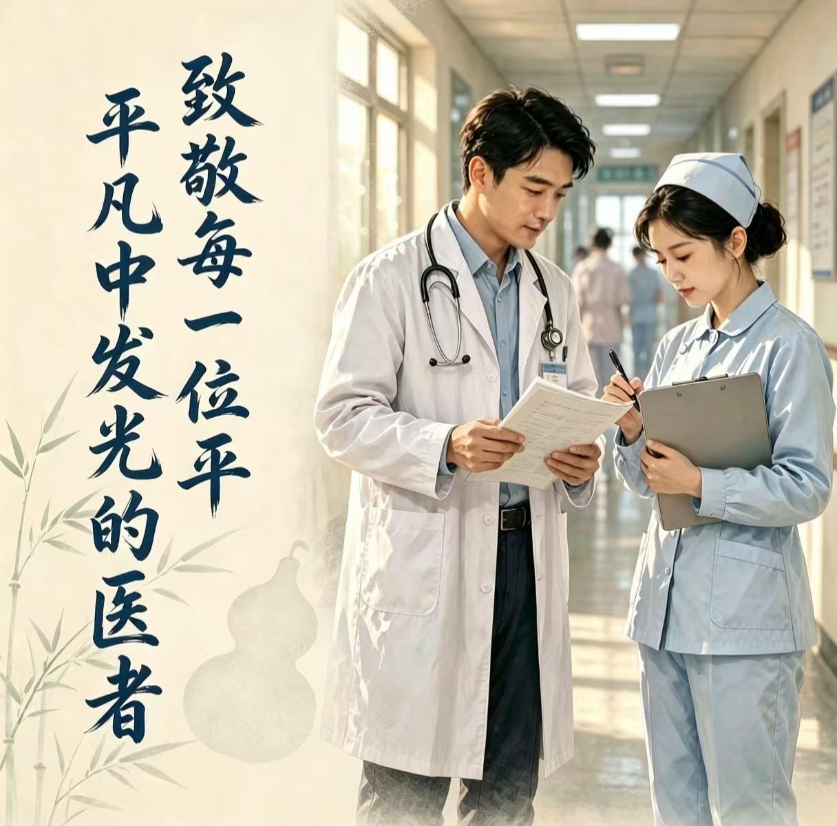 致敬每一位平凡发光的医者
文/宋艳文
   没有耀眼的光环，只有默默的担当。在医