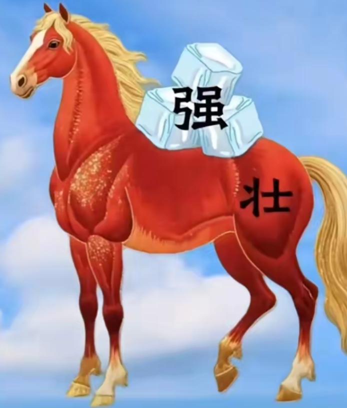 这马看起来强壮有力！这匹马真漂亮。这个词语很好，相当有力气，等着你的答案。[作揖