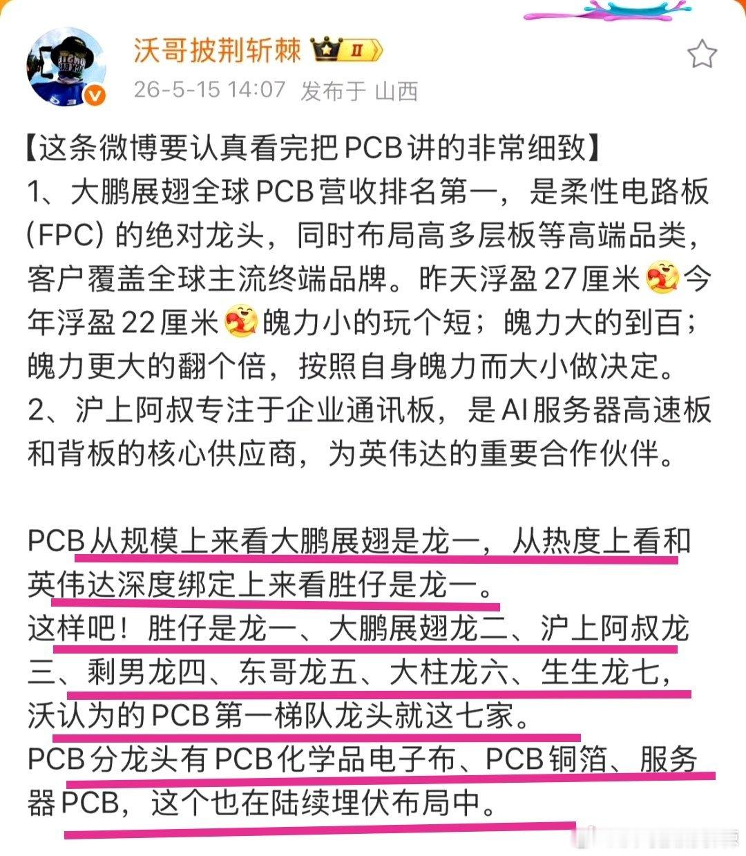 【沃哥创造了奇迹】四月底沃说:全力以赴干PCB。整个五月份都是围绕PCB全产业链
