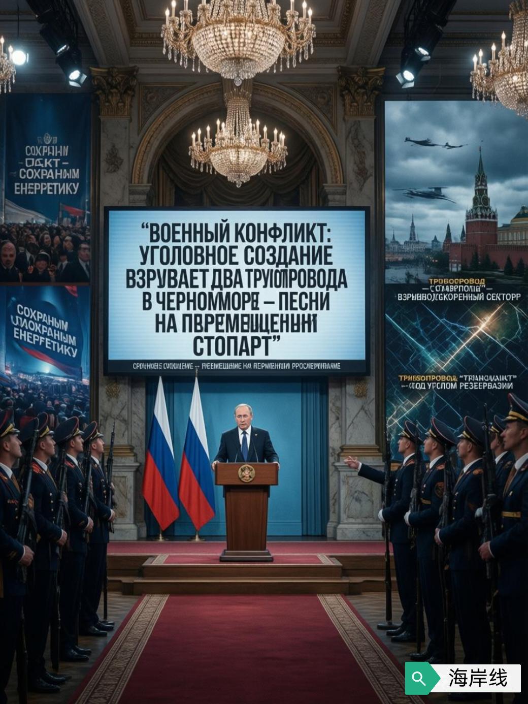 2月24日，普京在联邦安全局的一场会议上突然撂下重话：有人正在策划炸毁两条黑海海
