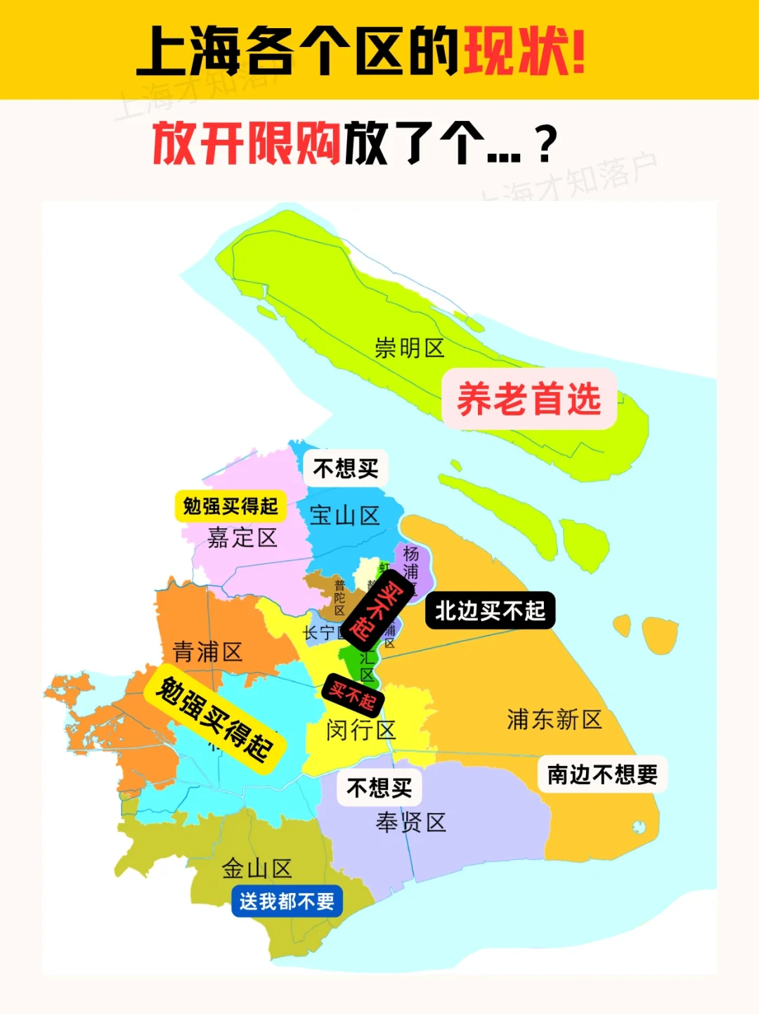 上海各个区现状！放开限购放了个......❓