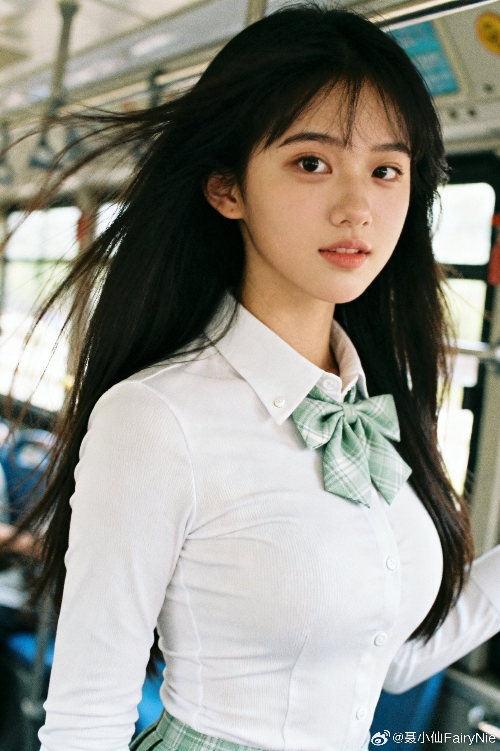 浅绿色好看吗？简单干净就好！藏青色的风格习惯了，偶尔也试试浅绿色！OOTD行摄漫