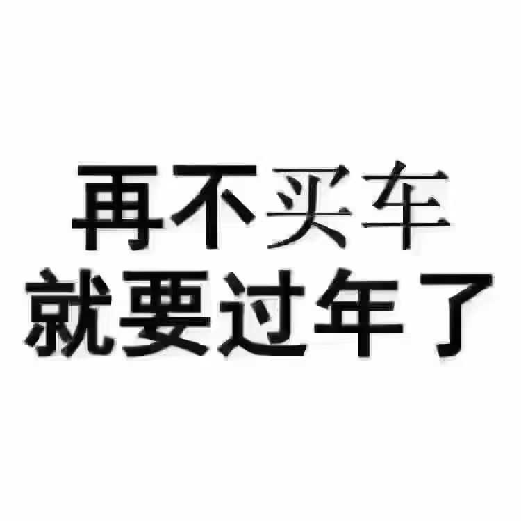 距春节放假还有25了，再不买车就没车回家过年了再不谈恋爱，春节就没人给你暖床了 