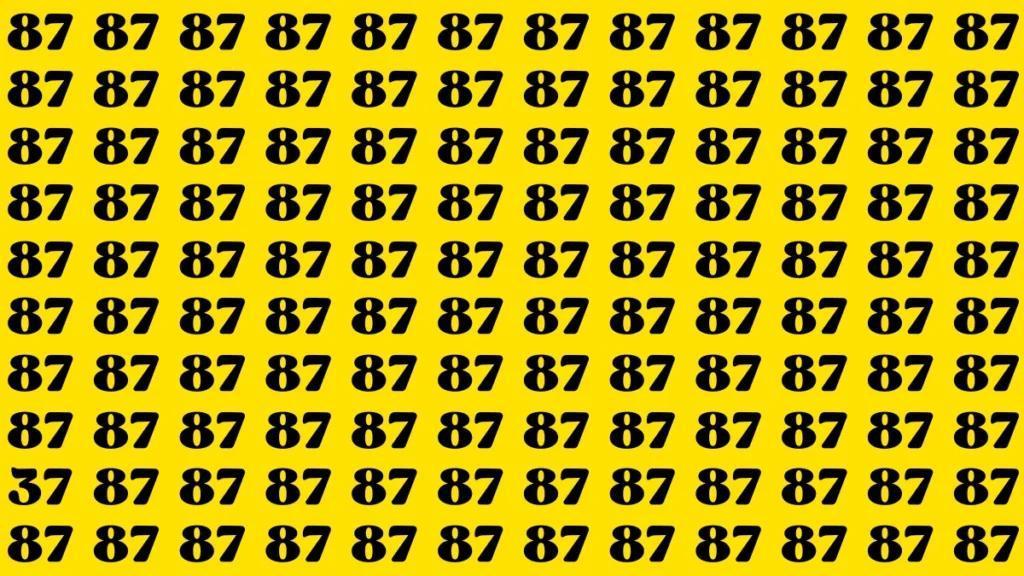 视错觉：即使是最好的专家也无法在35秒内找到隐藏在87中的数字37，你能找到吗？