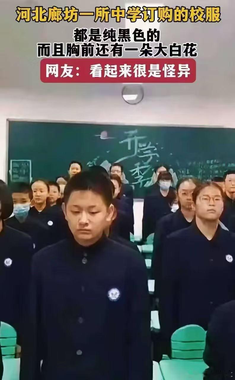 校服花样繁多，但类似中山装这样的校服别出心裁，但胸前佩饰可否是红色？ ​​​