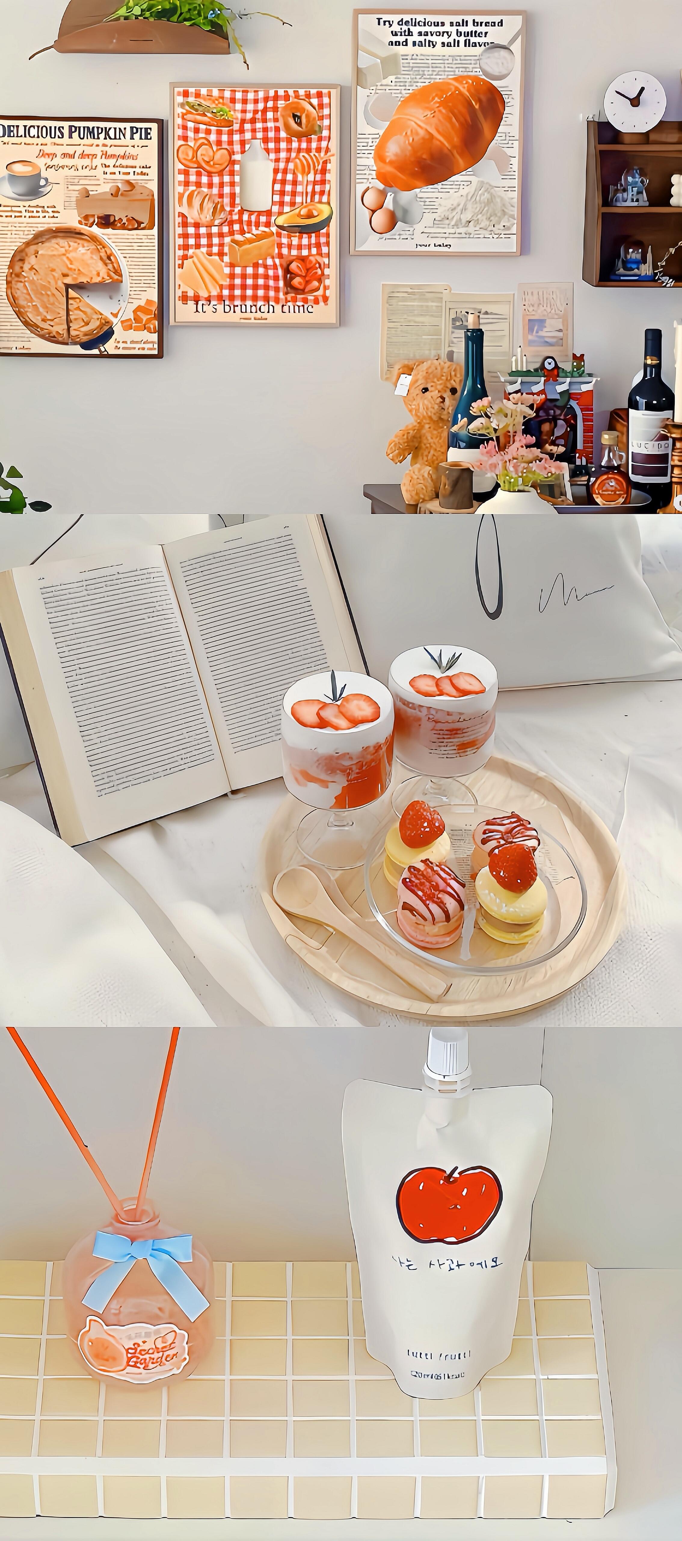 【背景图壁纸】分享˚₊✯͡ 🜚 *·.米色|甜品|精致|蛋糕|粉色|草莓|可爱