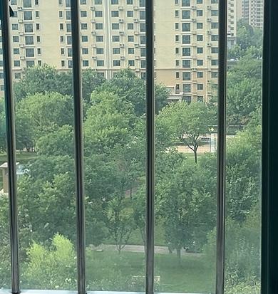 今天周六，睡到自然醒，打开窗绿色草坪鸟叫声，肩膀靠在窗台，宁静的喝上一杯温水，世