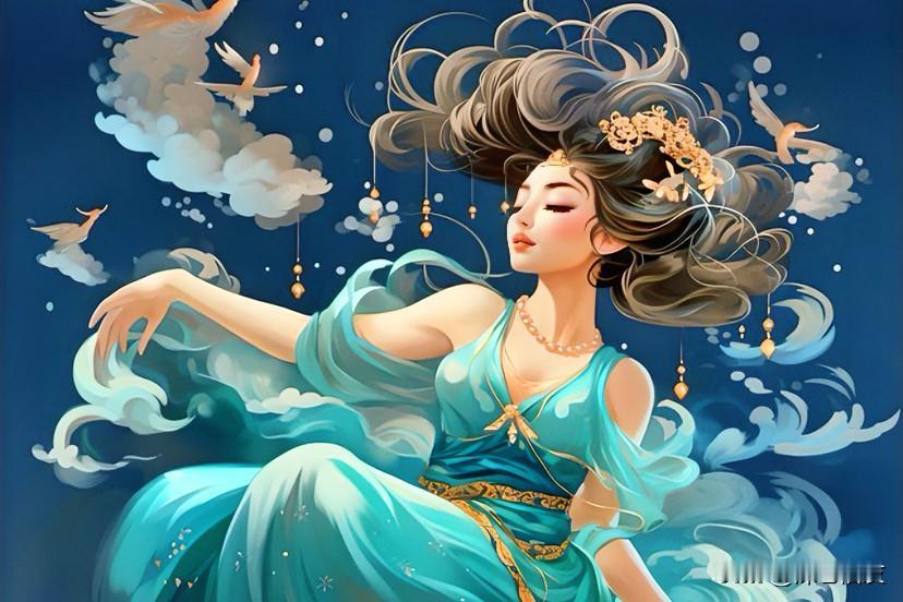 仙女不知人间滋味，
问一凡人：人间可热闹？

凡人抬头看着仙女娇容的美貌，无忧无