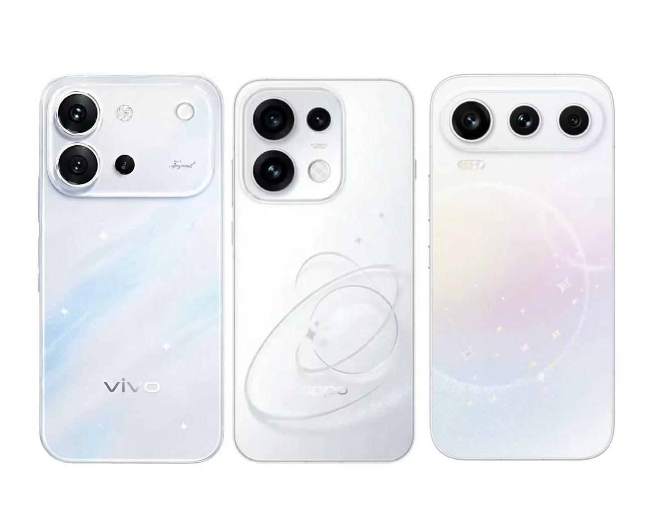 接下去要发布新机的三个品牌，vivo，oppo，荣耀，新机里面明显有偏女性化的色