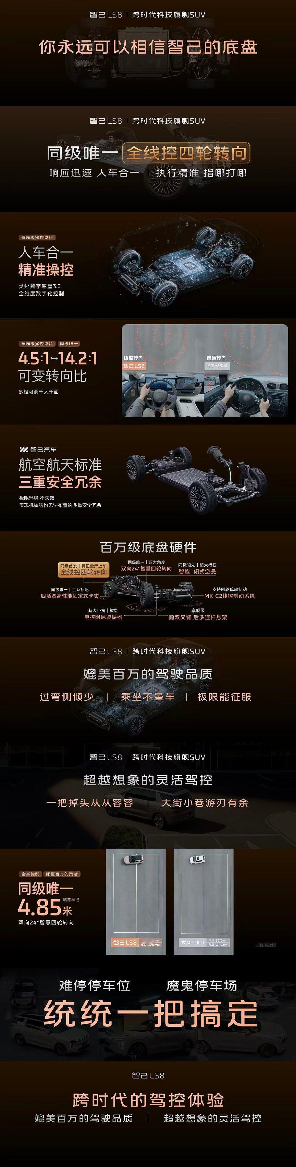 智己LS8，以跨时代的底盘硬实力，把百万级驾控体验直接拉进30万内区间！作为同级