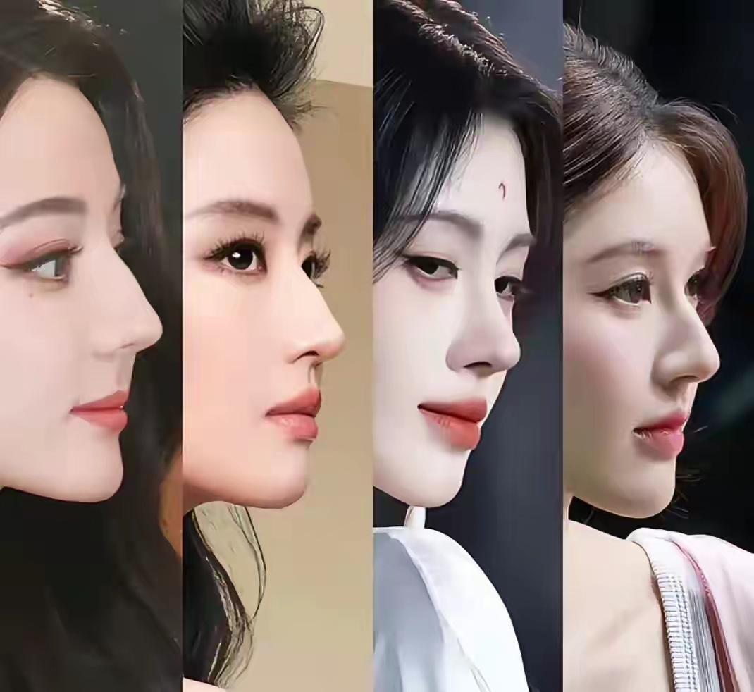 侧颜四美！迪丽热巴、刘亦菲、鞠婧祎、赵露思。美人无论什么角度都漂亮。你最想拥有哪