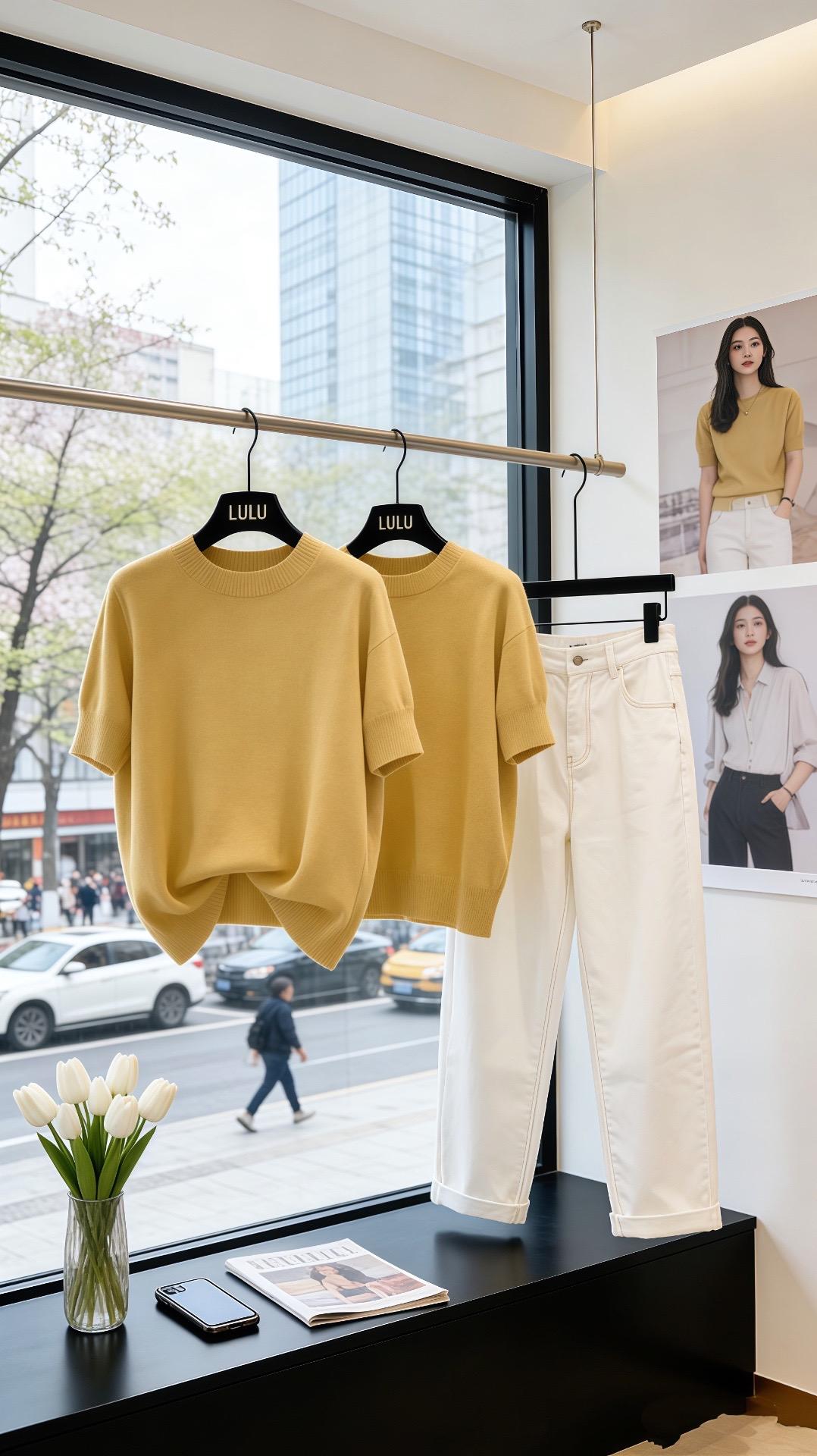 宽松针织衫休闲百搭 谁穿谁好看