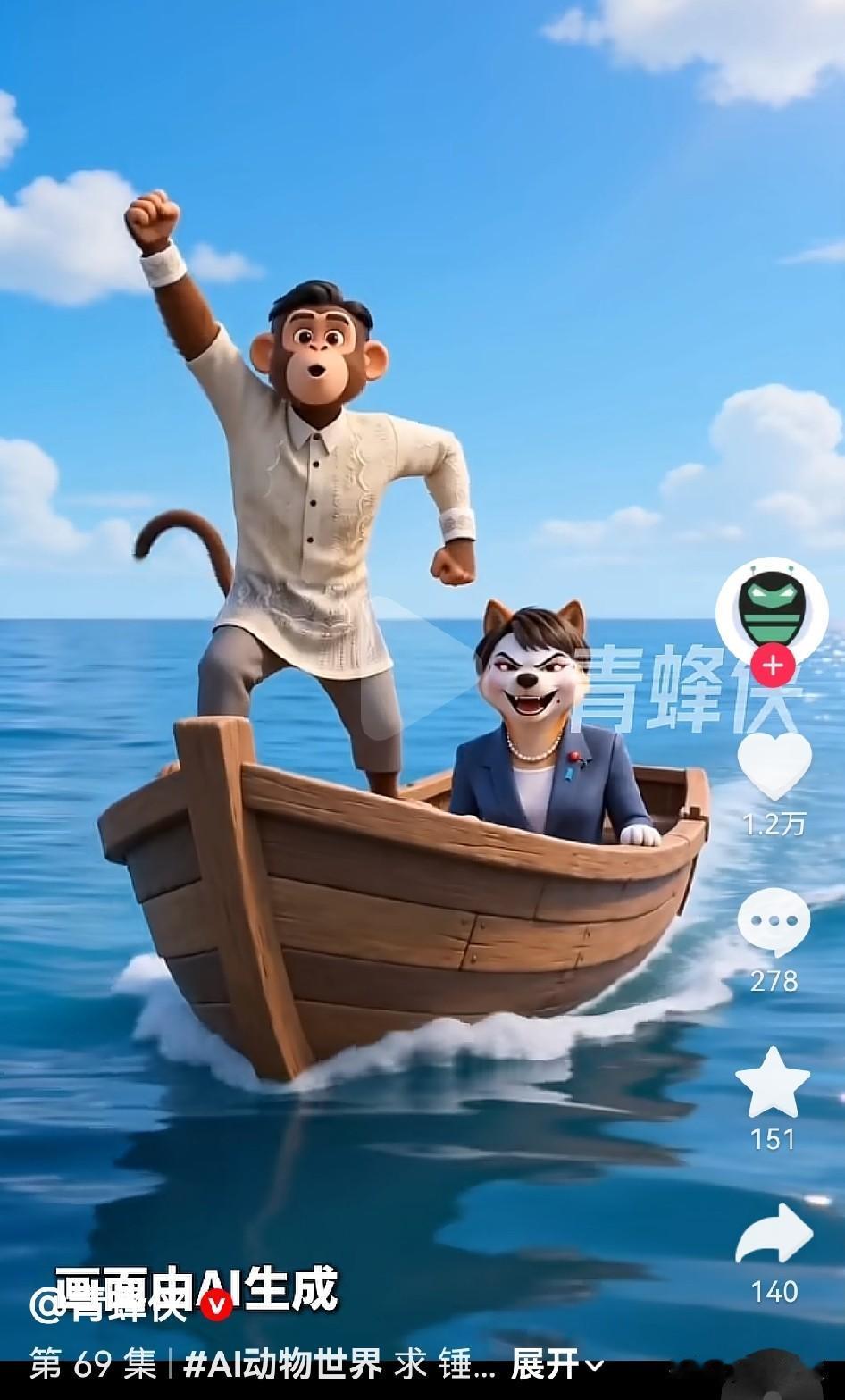青蜂侠发一只猴子🐒？口里大喊求锤，求锤，谁懂什么意思呢？