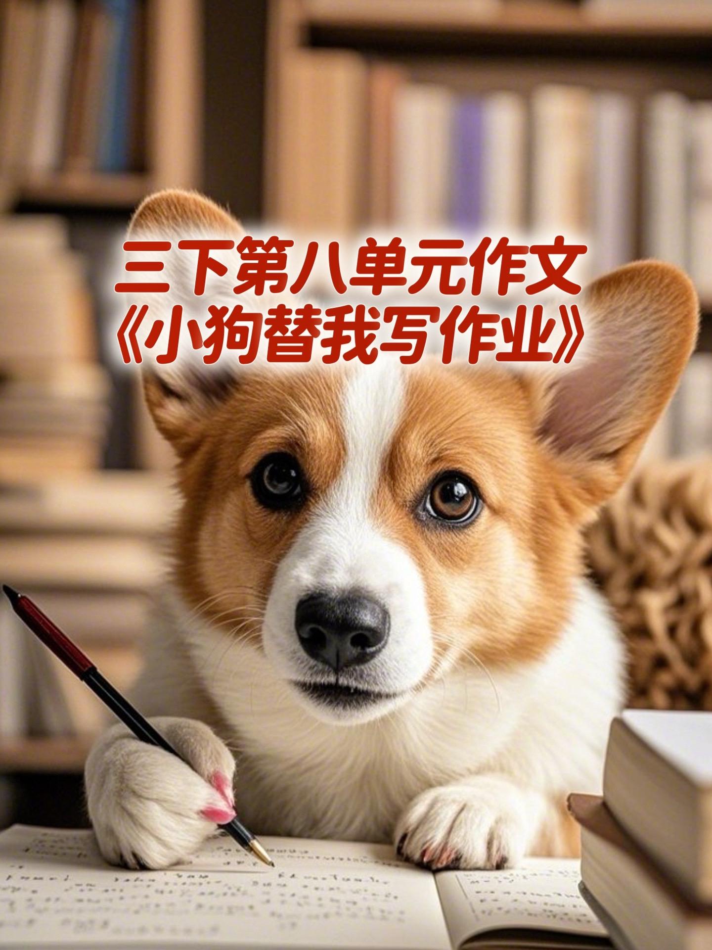 《小狗替我写作业》 优秀范文。家长必读，小学三年级下册第八单元习作《这...