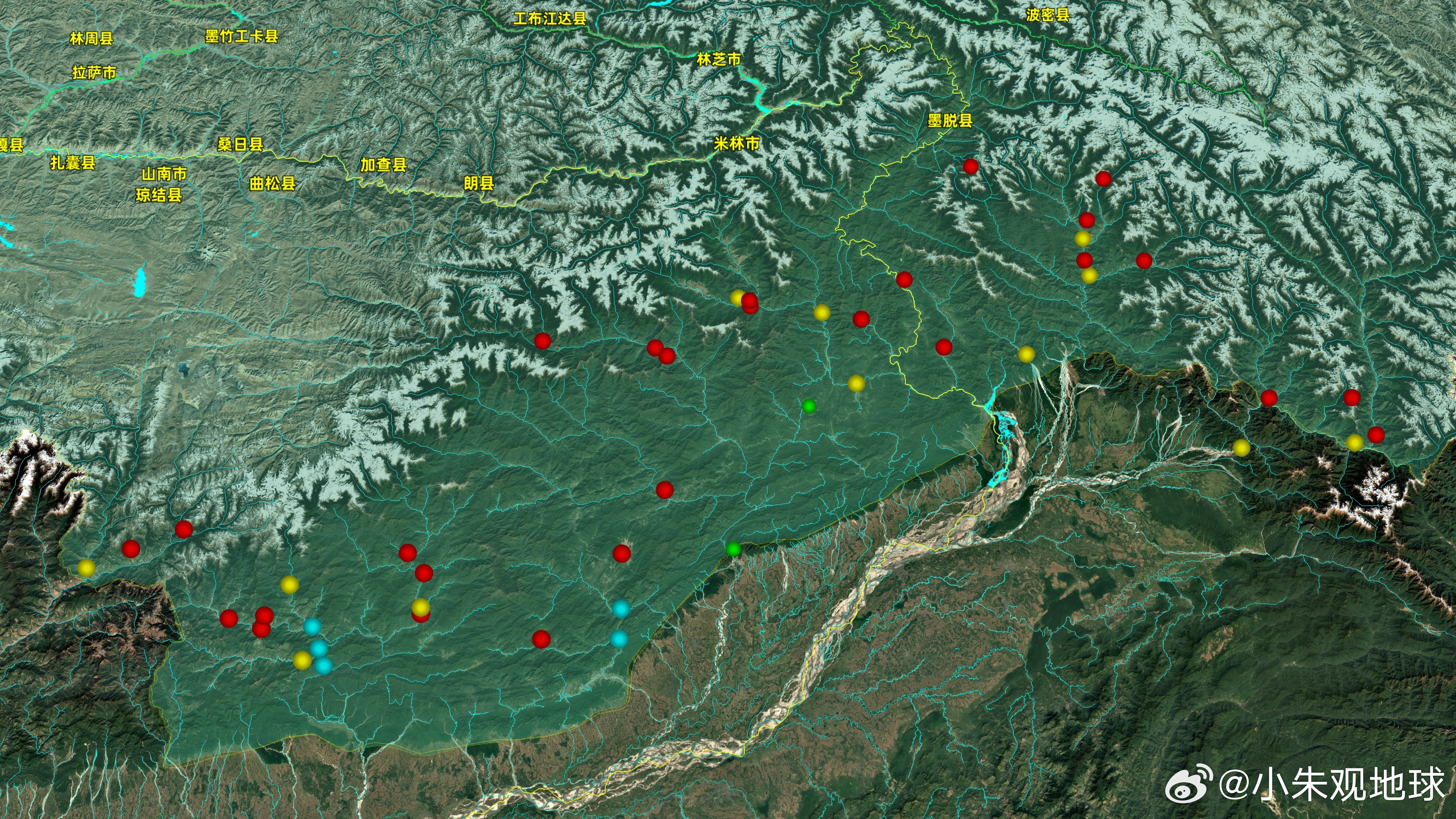 印度伪阿邦（我国藏南地区）的水电项目进展状态 印度 🔴规划   🟢在建   