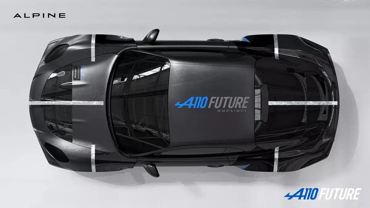 A110 future，它的口号是“世界上第一台纯电跑车”我觉得它不是不是知道比