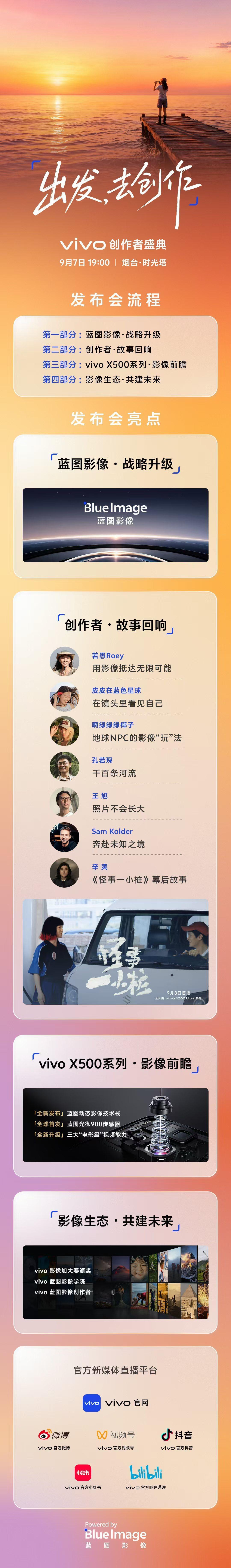 今晚19:00，就是vivo创作者盛典。今年vivo把这场发布会的名字，正式改成