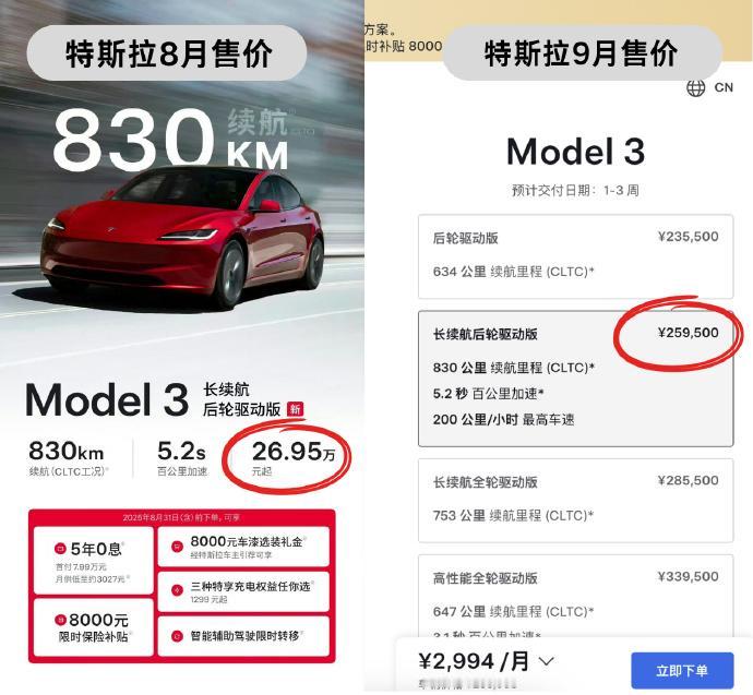 刚买的车主哭晕在厕所？[允悲] 特斯拉Model 3长续航后驱版，发布还没满月就