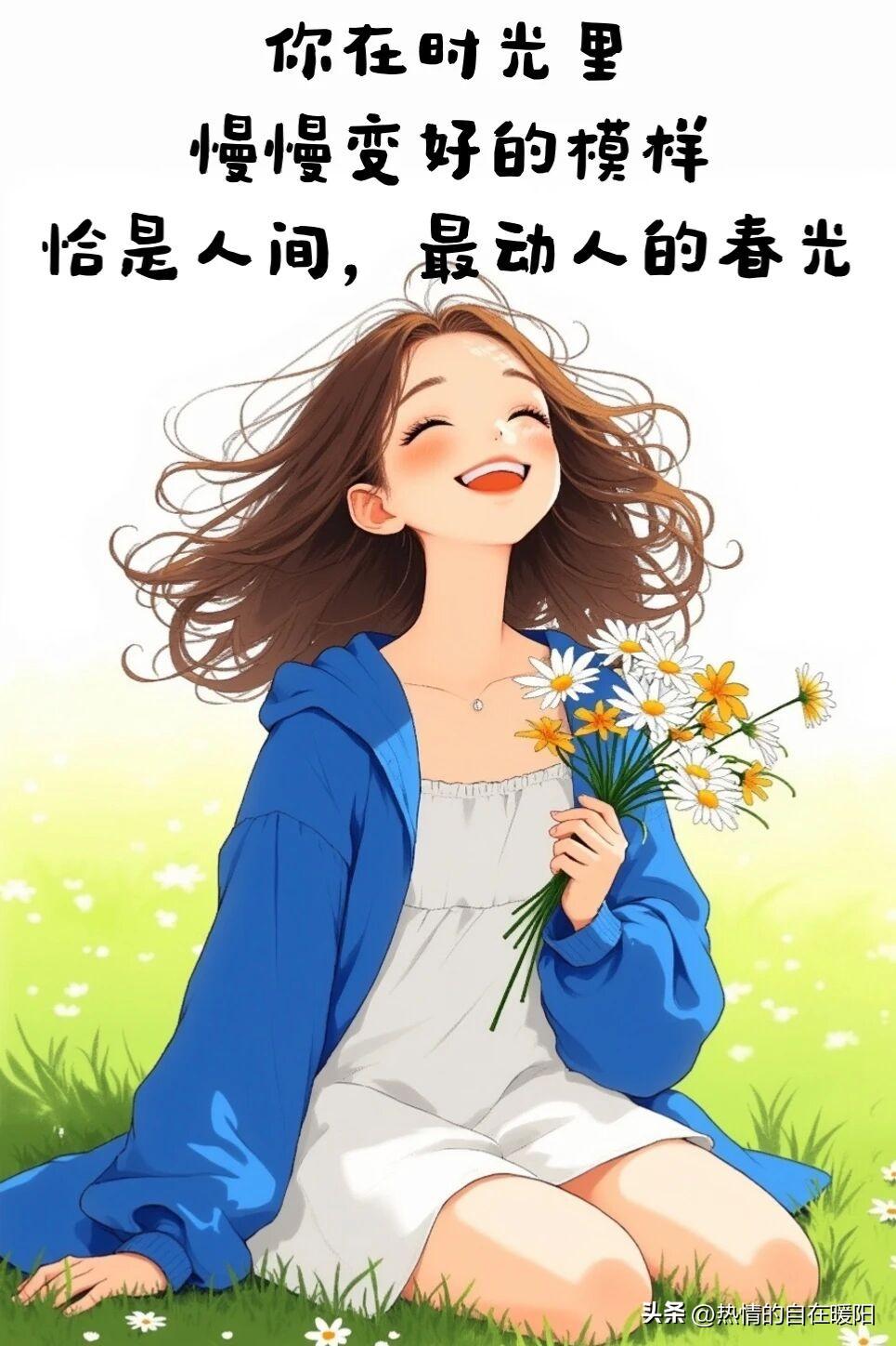 春日寻欢
风拂枝丫
满树花红
春光漫染
柳梢色浓
且抛俗事
寻觅清趣
不负人间