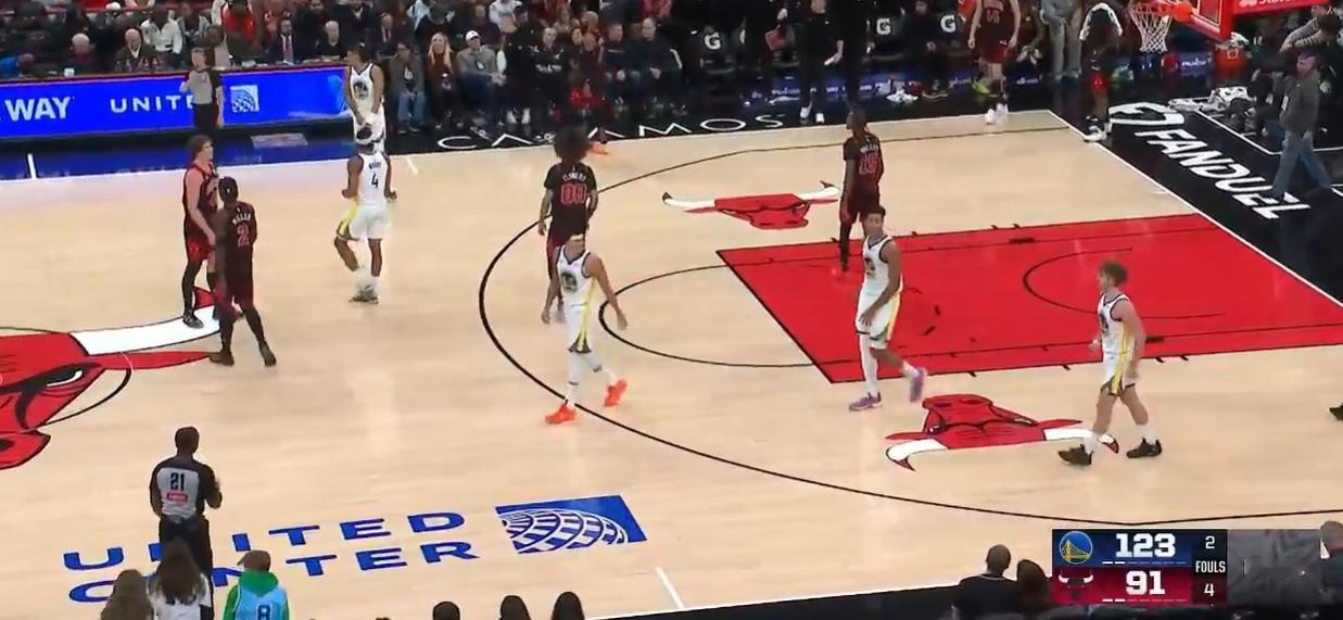 25-26赛季NBA常规赛，勇士123-91大胜公牛，今天勇士队三分球手感不错，