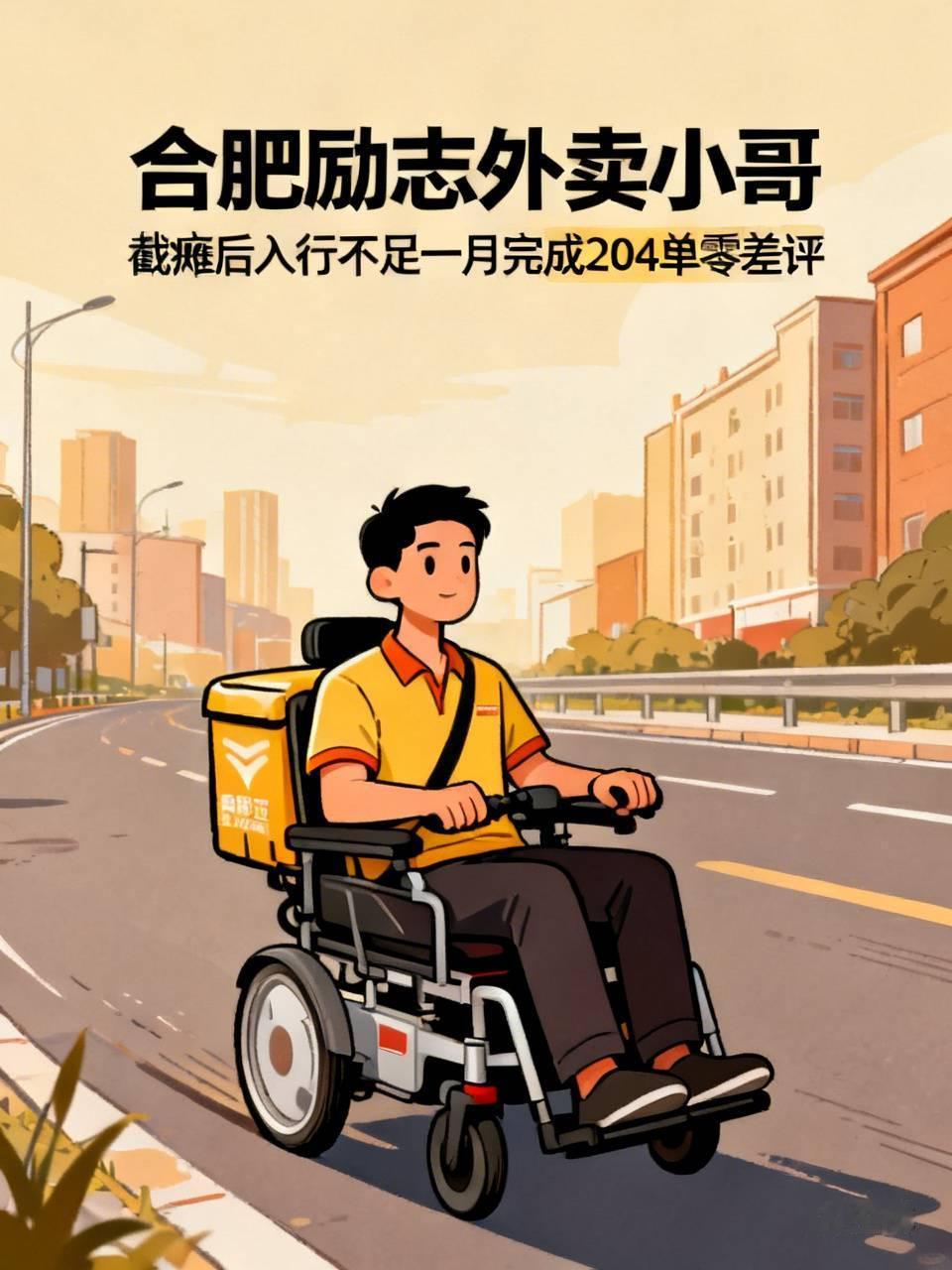 合肥这位30岁截瘫小伙太牛了！8月合肥晚报记者见到他时，他已入行不足一月，完成2