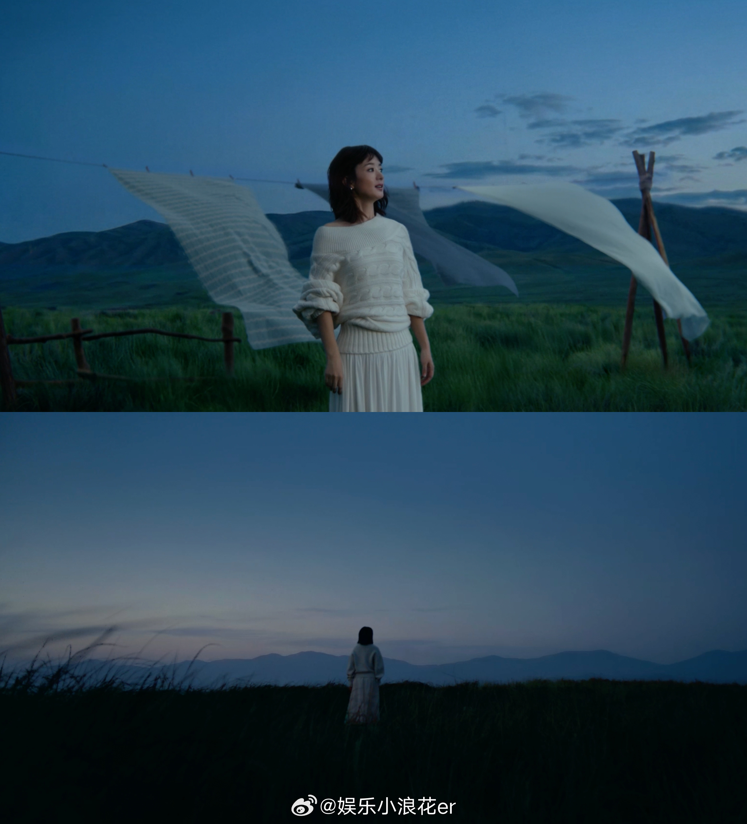 赵丽颖说不着急 在最新短片里，赵丽颖白衣漫步草原，温柔低语：告诉土地、青草、日光