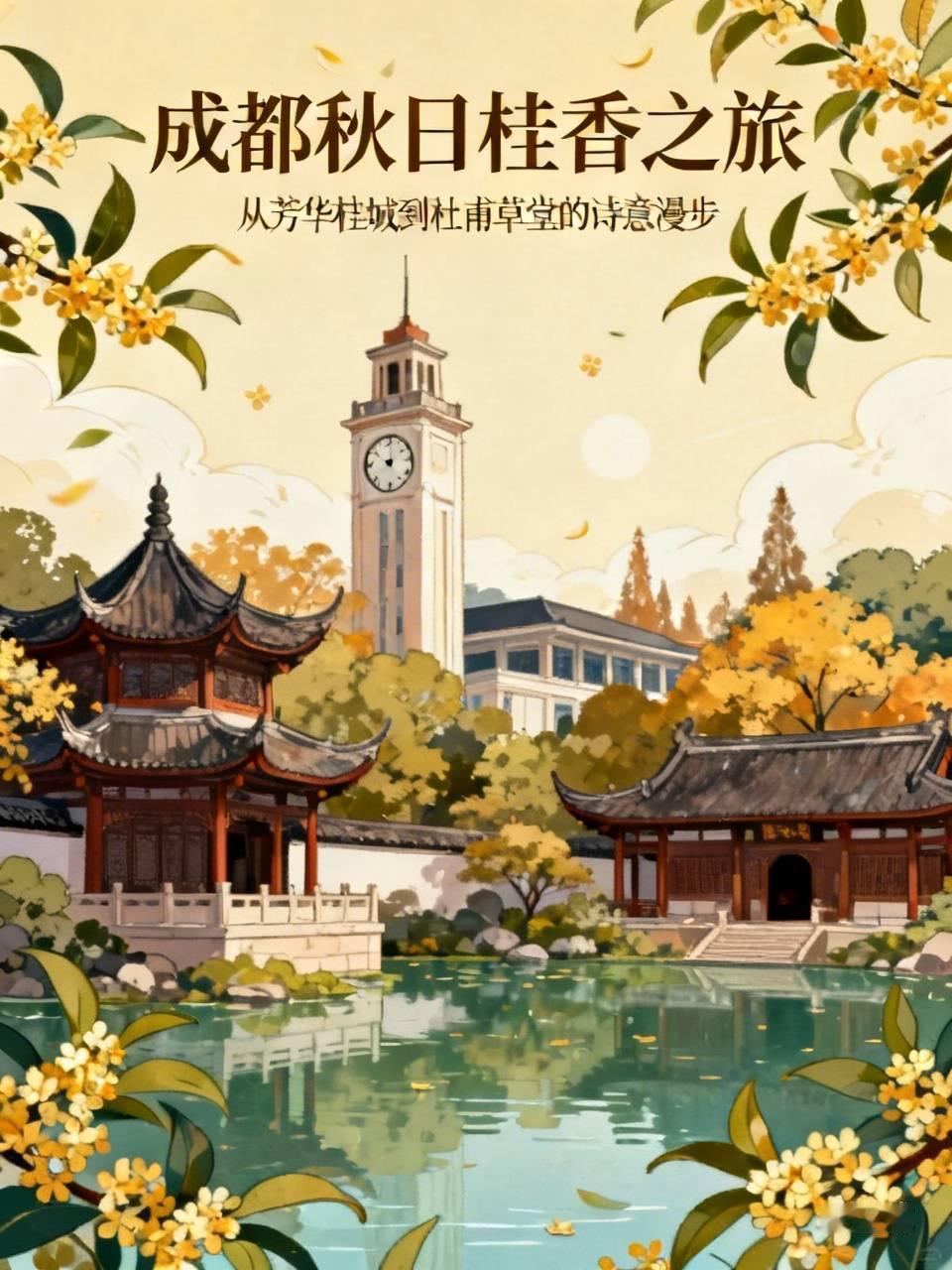 九大主题线路里最戳我的居然是赏桂花那条，完全踩中了成都秋天的隐藏爽点。
从新都芳