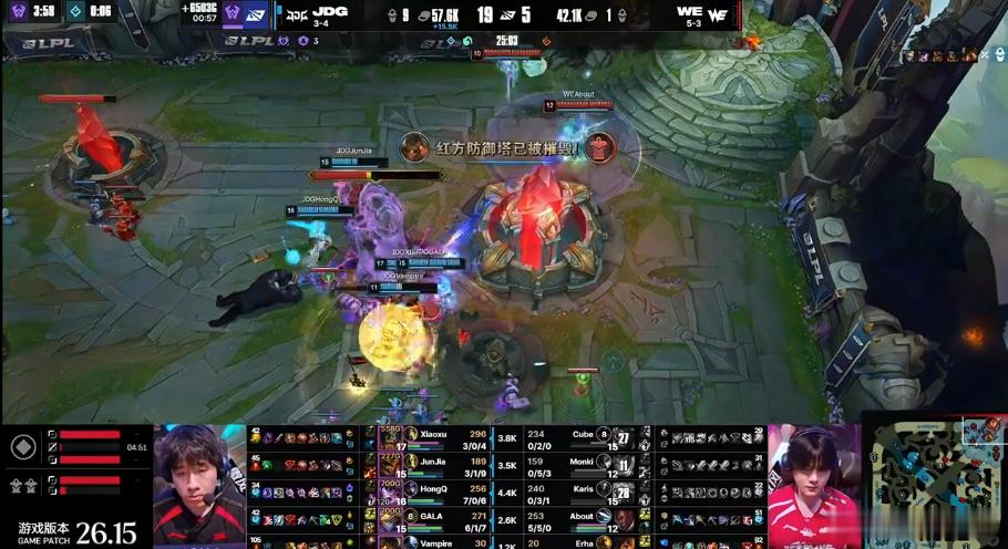 JDG 2-0 WE恭喜JDG 2-0横扫WE赢下本场比赛！并且成功复仇WEJD