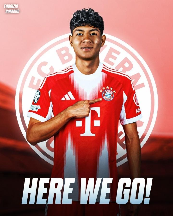 已与17岁厄瓜多尔中卫比尔希略·奥拉亚（Virgilio Olaya）达成口头协