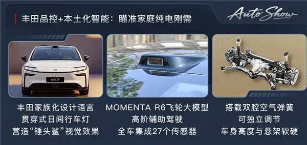 广汽丰田铂智7正式上市，5款车型限时补贴价14.78-19.98万元（较预售价再