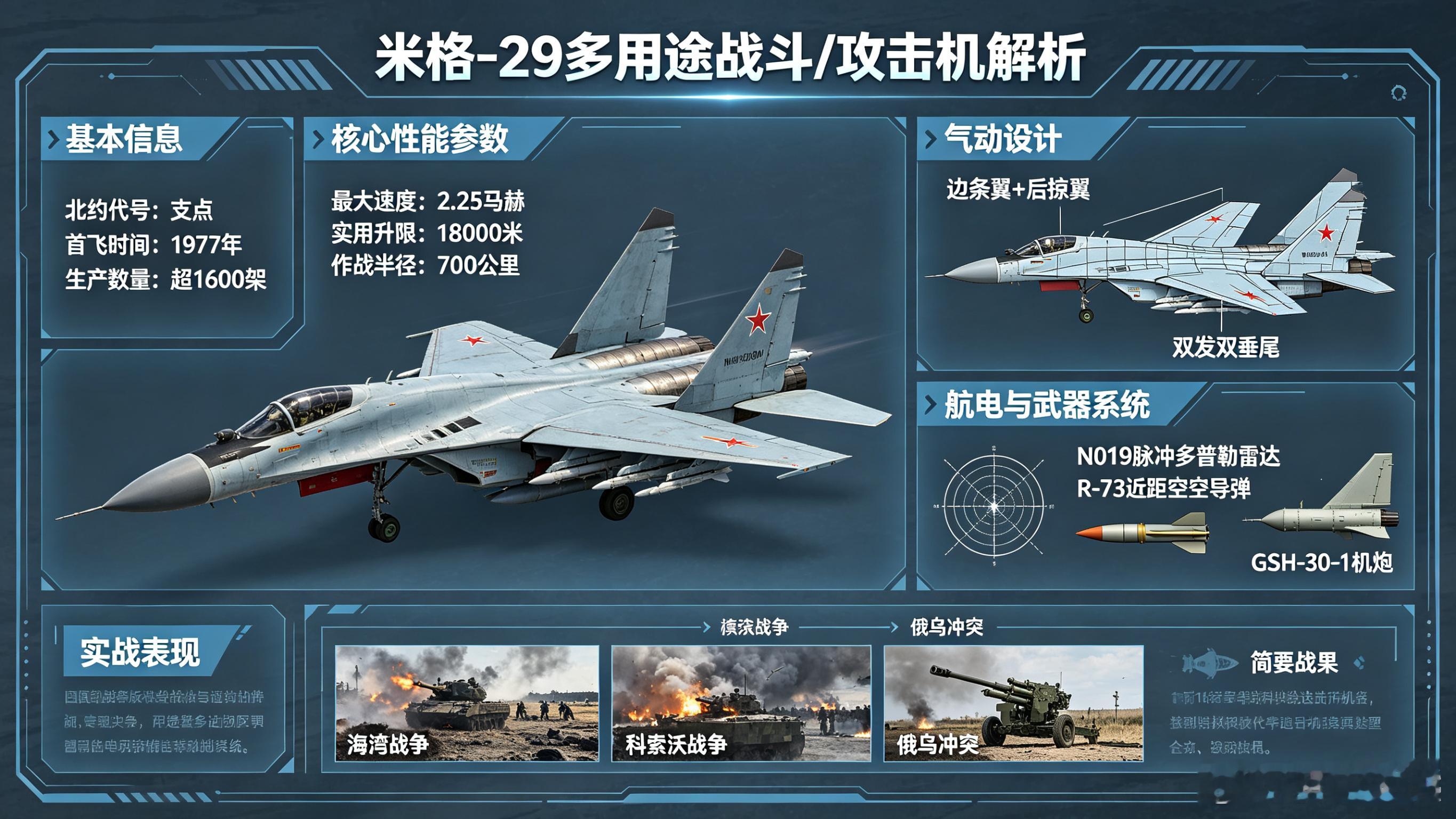 每天认识一件兵器——米格-29“支点”空中舞者🇷🇺✈️今天，我们来认识一位虽