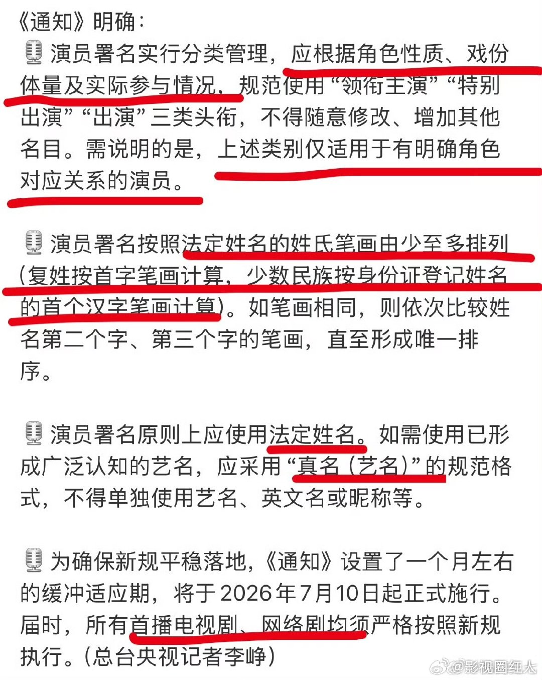演员署名新规有一个月缓冲期演员署名新规有一个月适应期 演员署名新规有一个月缓冲期