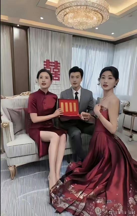 婚礼现场，这家人颜值真高。丈母娘颜值相当能打。 